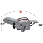 69 Corduroy Sleeper Sofa with Adjustable Backrest & Storage Pocket