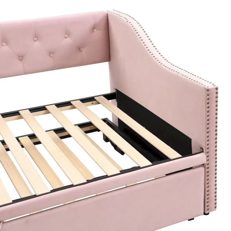 Modern Twin Size Daybed with Pop Up Trundle