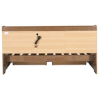 Wood Twin Size Wood Daybed with Upholstered Headboard, USB Ports, and 2 Drawers