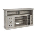 Traditional 60 TV Stand with Open and Closed Storage Space for TVs Up to 65