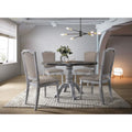 5-Piece Vintage Dining Set with Round Pedestal Table & Chairs
