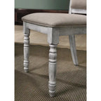 5-Piece Vintage Dining Set with Round Pedestal Table & Chairs