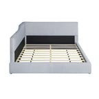 Full Size L-Shaped Daybed with Solid Frame, 500LBS Weight Capacity
