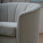 Fabric Swivel Chair with 360 Rotation, Wooden Base and 350lb Weight Capacity