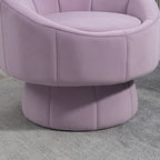 Modern 28.75 Velvet Upholstered 360 Swivel Accent Chair with Wood Frame and Waist Cushion
