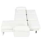 94.1 Chenille L-Shaped Futon Sofa with Adjustable Backrest & Reversible Chaise