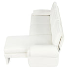 94.1 Chenille L-Shaped Futon Sofa with Adjustable Backrest & Reversible Chaise