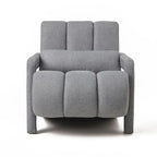 Dark Grey Modern 27.5 Upholstered Accent Chair with Pillow and High-Density Foam for Living Room