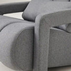 Dark Grey Modern 27.5 Upholstered Accent Chair with Pillow and High-Density Foam for Living Room