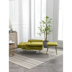 Olive Green 32.28 Tufted Accent Chair with Ottoman