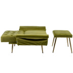 Olive Green 32.28 Tufted Accent Chair with Ottoman