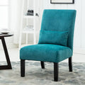 Teal Blue 31.75 High Back Polyester Accent Chair