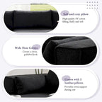 112 Boucle Modular Sectional Sofa with Free Side Table, Wide Seat Design and No Assembly Required