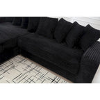 111 Corduroy L-Shaped Sectional Sofa with Oversized Left Chaise