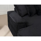 111 Corduroy L-Shaped Sectional Sofa with Oversized Left Chaise