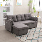 81.1 L-Shaped 3 Seater Sectional Sofa with Reversible Chaise, Storage Seats and Versatile Design