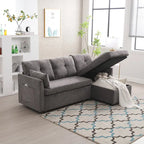 81.1 L-Shaped 3 Seater Sectional Sofa with Reversible Chaise, Storage Seats and Versatile Design