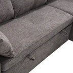 81.1 L-Shaped 3 Seater Sectional Sofa with Reversible Chaise, Storage Seats and Versatile Design