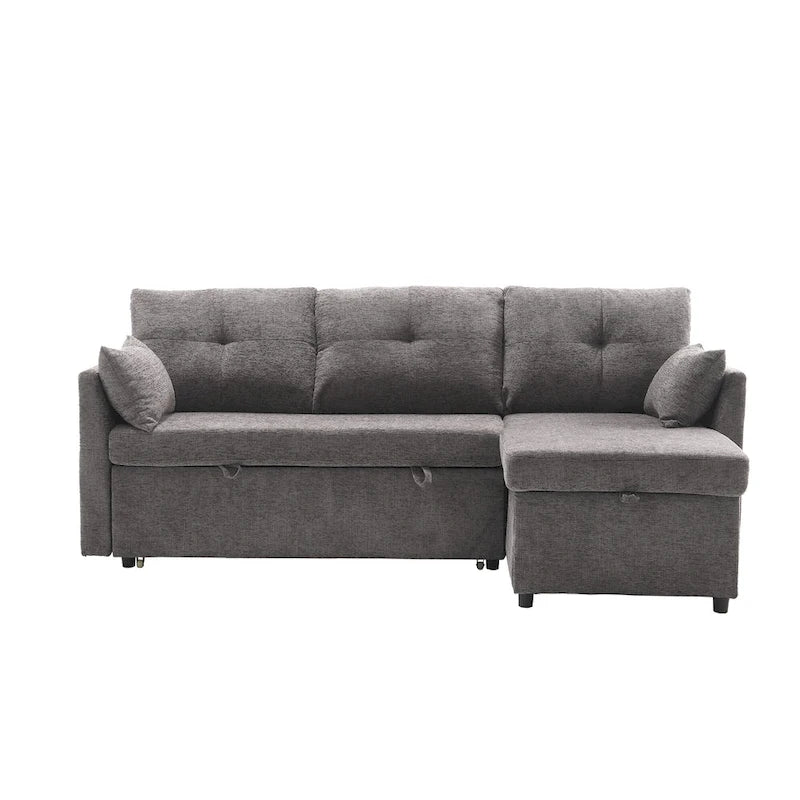 81.1 L-Shaped 3 Seater Sectional Sofa with Reversible Chaise, Storage Seats and Versatile Design