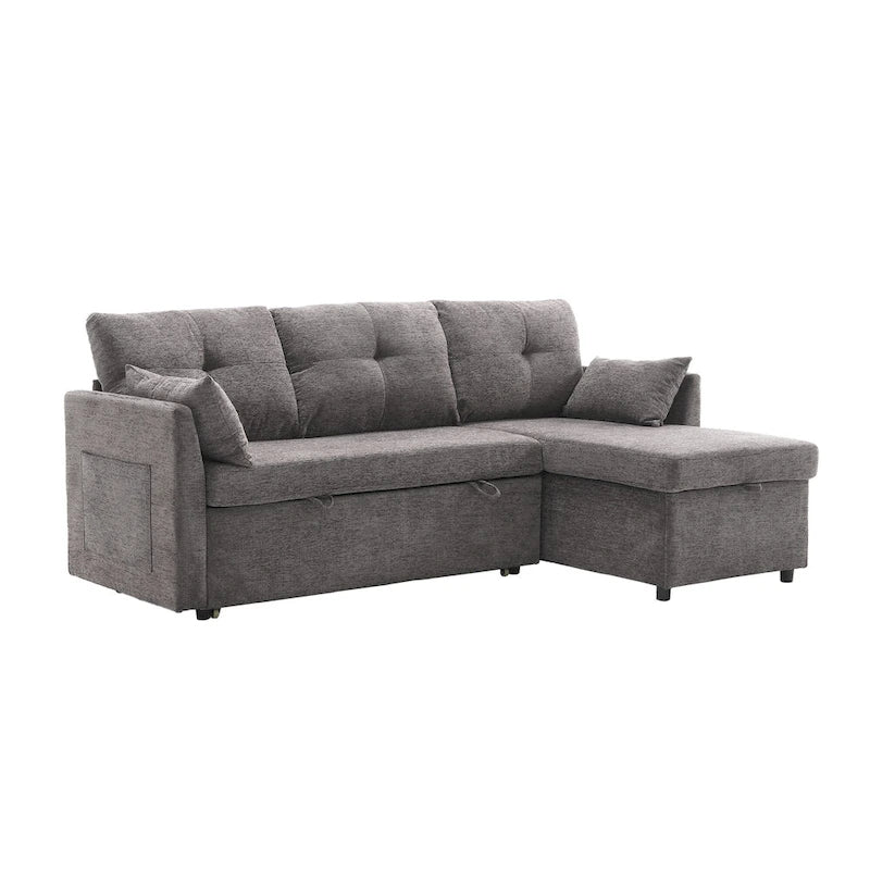 81.1 L-Shaped 3 Seater Sectional Sofa with Reversible Chaise, Storage Seats and Versatile Design