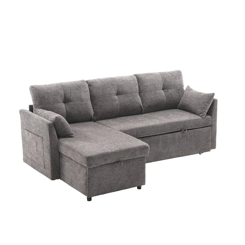 81.1 L-Shaped 3 Seater Sectional Sofa with Reversible Chaise, Storage Seats and Versatile Design