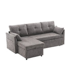 81.1 L-Shaped 3 Seater Sectional Sofa with Reversible Chaise, Storage Seats and Versatile Design