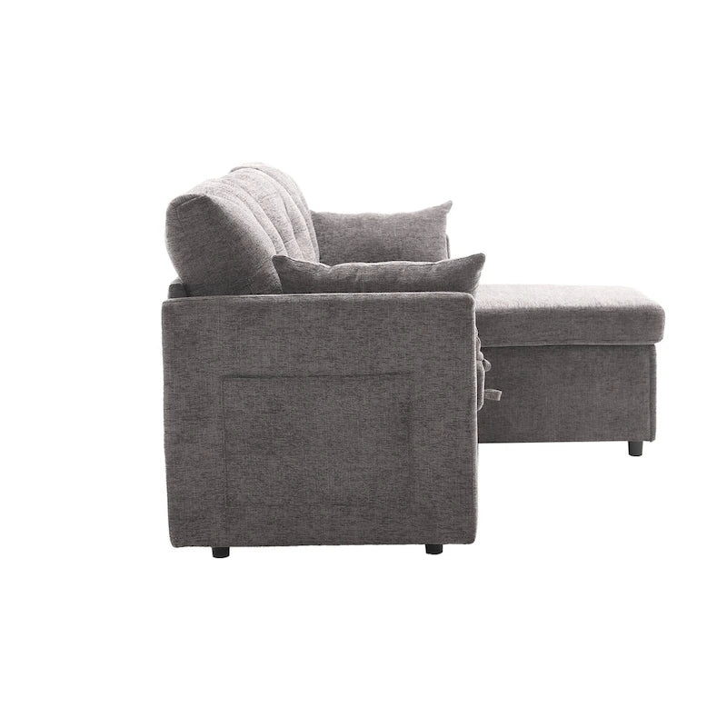 81.1 L-Shaped 3 Seater Sectional Sofa with Reversible Chaise, Storage Seats and Versatile Design