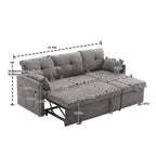 81.1 L-Shaped 3 Seater Sectional Sofa with Reversible Chaise, Storage Seats and Versatile Design