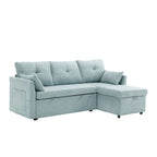 81.1 L-Shaped 3 Seater Sectional Sofa with Reversible Chaise, Storage Seats and Versatile Design