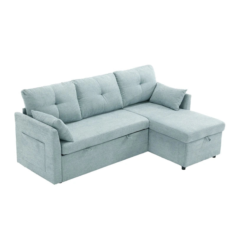 81.1 L-Shaped 3 Seater Sectional Sofa with Reversible Chaise, Storage Seats and Versatile Design