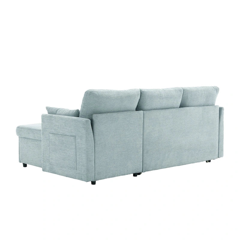 81.1 L-Shaped 3 Seater Sectional Sofa with Reversible Chaise, Storage Seats and Versatile Design