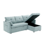81.1 L-Shaped 3 Seater Sectional Sofa with Reversible Chaise, Storage Seats and Versatile Design