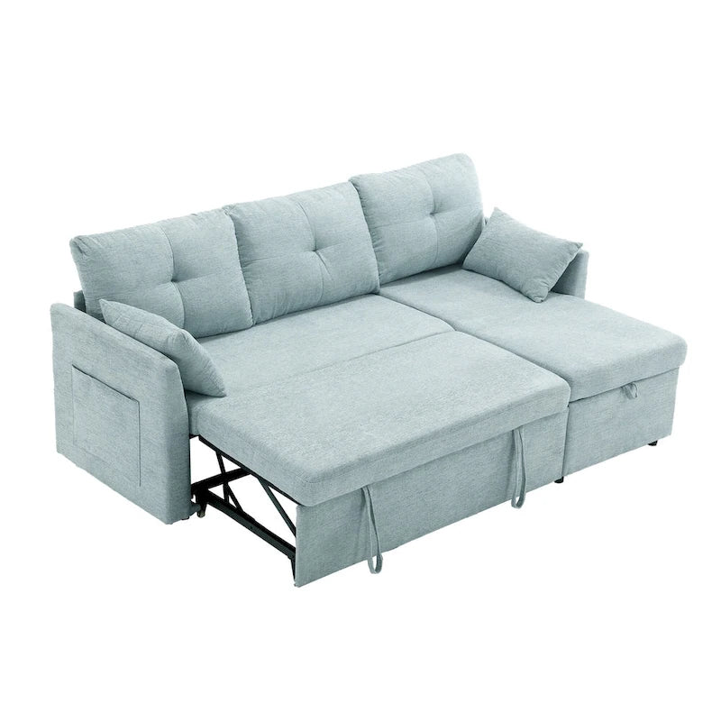 81.1 L-Shaped 3 Seater Sectional Sofa with Reversible Chaise, Storage Seats and Versatile Design