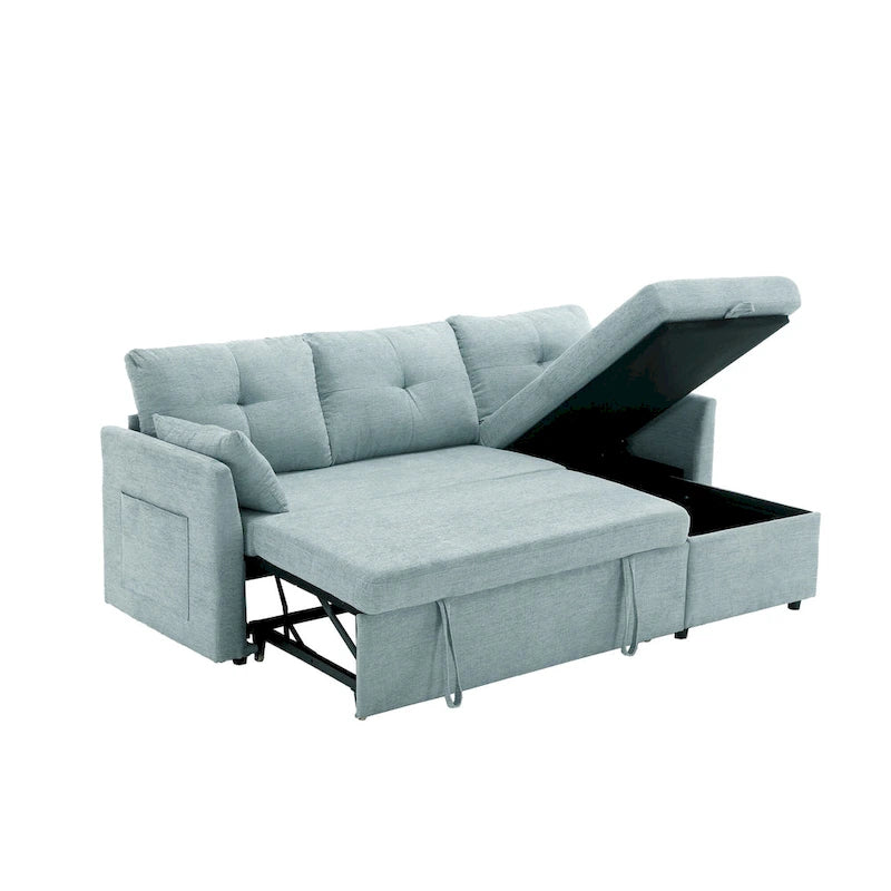 81.1 L-Shaped 3 Seater Sectional Sofa with Reversible Chaise, Storage Seats and Versatile Design