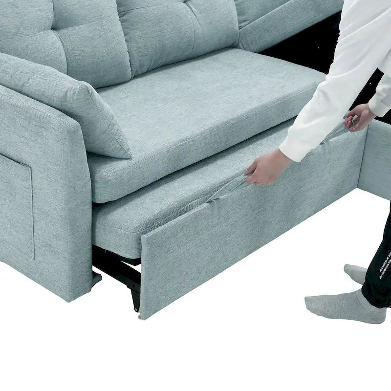 81.1 L-Shaped 3 Seater Sectional Sofa with Reversible Chaise, Storage Seats and Versatile Design