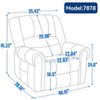 Brown Genuine Leather Power Lift Recliner with Heat, Massage, and USB Ports