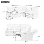 89.76 L-Shaped 5-Seater Sofa with Recliner