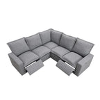 89.76 L-Shaped 5-Seater Sofa with Recliner