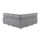 89.76 L-Shaped 5-Seater Sofa with Recliner