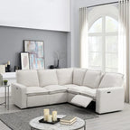 89.76 L-Shaped 5-Seater Sofa with Recliner
