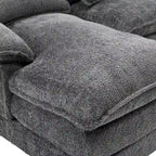 110.63 Modern U-Shaped Chenille 4 Seater Sectional Sofa with Double Cushions, 2 Chaise and High-Density Foam