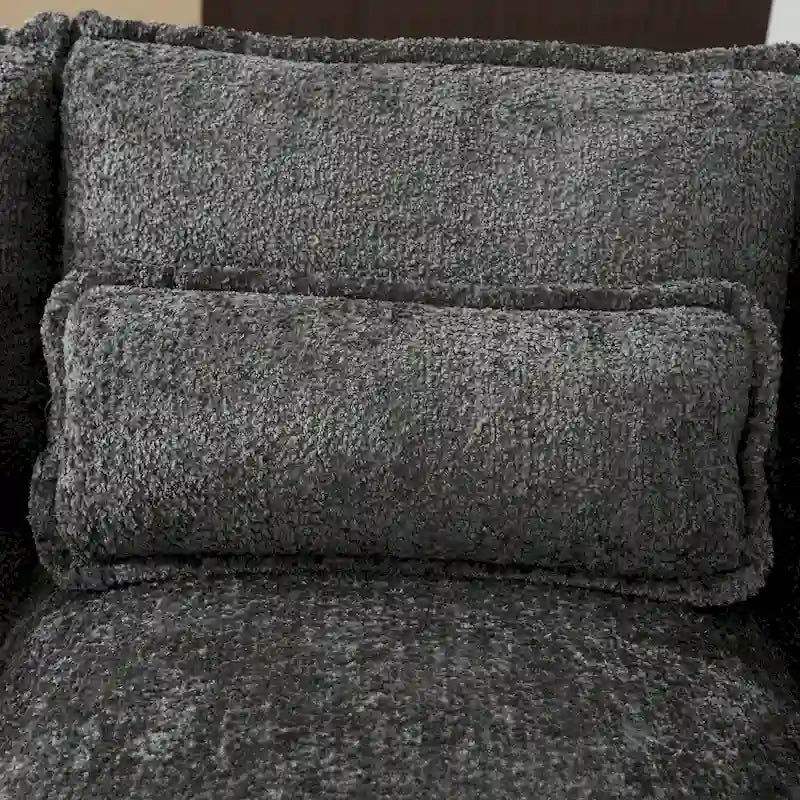 110.63 Modern U-Shaped Chenille 4 Seater Sectional Sofa with Double Cushions, 2 Chaise and High-Density Foam