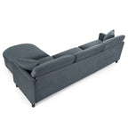 107.87 Removable Cushion 4-Seat Sectional Sofa with Movable Ottoman
