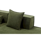 129.5 Minimalist Modular L-Shaped 4-Seat Sofa Set with Chaise