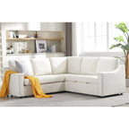 81.5 L-Shaped 5-Seat Sectional Sofa with Pull-Out Bed and 6 Cushions, Multifunctional Corner Couch for Living Area
