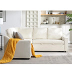 81.5 L-Shaped 5-Seat Sectional Sofa with Pull-Out Bed and 6 Cushions, Multifunctional Corner Couch for Living Area