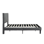Queen Size Upholstered Bed with Strong Wood Slat Support