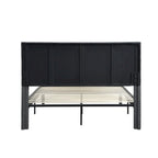 Queen Size Upholstered Bed with Strong Wood Slat Support