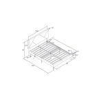 Queen Size Upholstered Bed with Strong Wood Slat Support