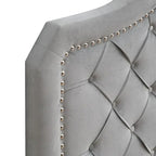 Queen Size Button Tufted Bed with Strong Wood Slat Support